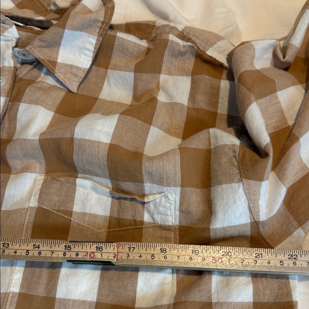 Maeve Anthropologie The Bennet Button-down Checkered Shirt Top Medium‎ - Picture 8 of 9